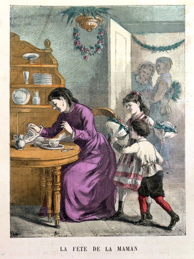 La Fete de la Maman, illustration from Beaux Jours et Fetes des Petits Enfants by A. des Tilleuls by E. Morel